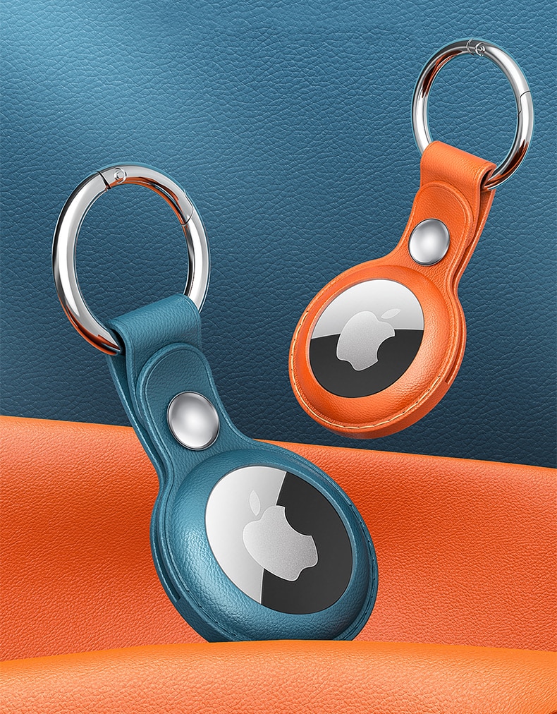 Funda de piel Rejazz, paquete de 4+1 unidades para Apple Airtag, funda con  llavero diseñado, localizador de rastreo Airtags, protector de buscador  antipérdida, llavero Air Tag compatible con el collar de perro