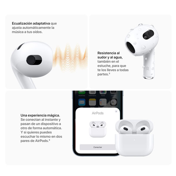 Apple AirPods 3: sonido espacial con Dolby Atmos y nuevo diseño