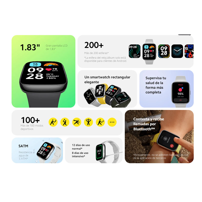 Xiaomi Redmi Watch 3 Active Smart Watch Contesta Llamadas