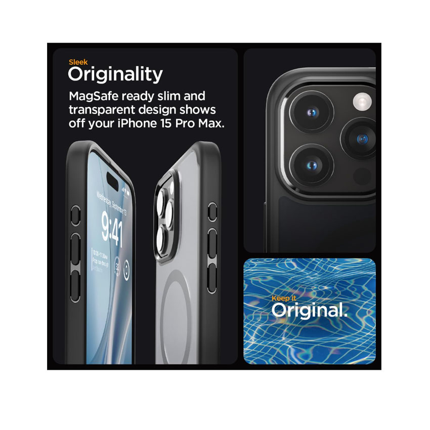 Spigen Ultra Hybrid MagFit (Pack Funda mas Vidrio) iPhone 15 Pro y