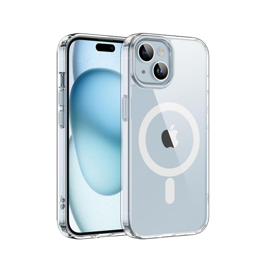  i-Blason Ares Mag - Funda para iPhone 15 Pro, compatible con  MagSafe, funda transparente de doble capa con protector de pantalla  integrado (azul marino) : Celulares y Accesorios